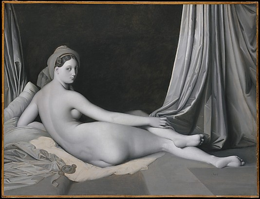Odalisque in Grisaille_Ingres
