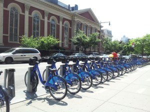 The every present Citi-Bikes awaiting Riders