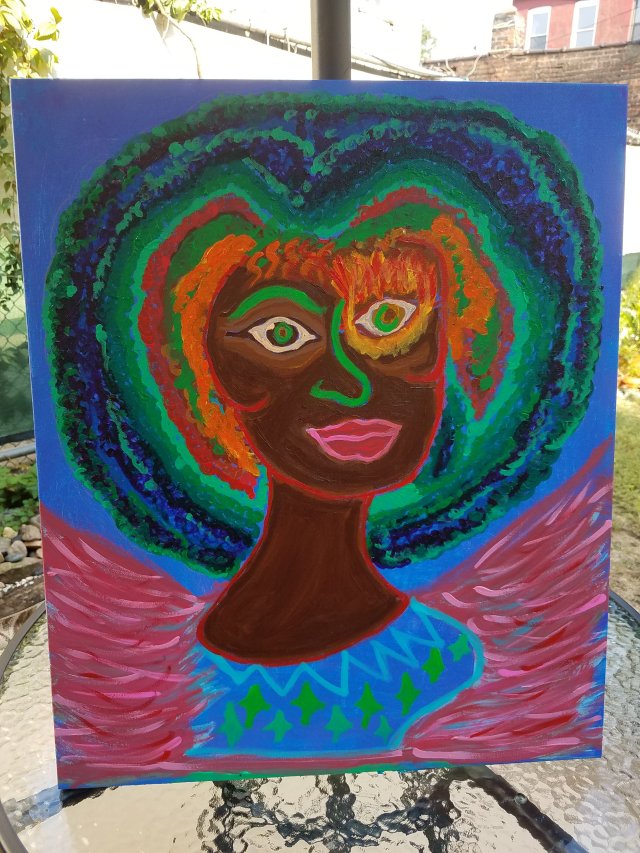 Left eye Aflame Afire-- The Masks we all Wear 